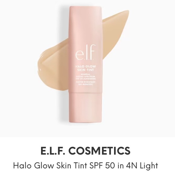 E.L.F. COSMETICS Halo Glow Skin Tint SPF 50 in 4N Light NEW! FULL SIZE! - Picture 1 of 8